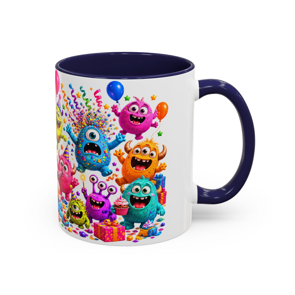 Birthday Mode On Monsters Coffee Mug — Colorful Party Coffee Cup (11/15oz)