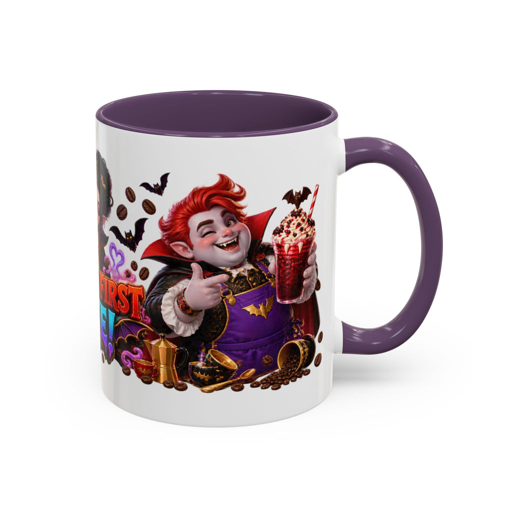Love at First Bite Vampire Barista Halloween White Mug