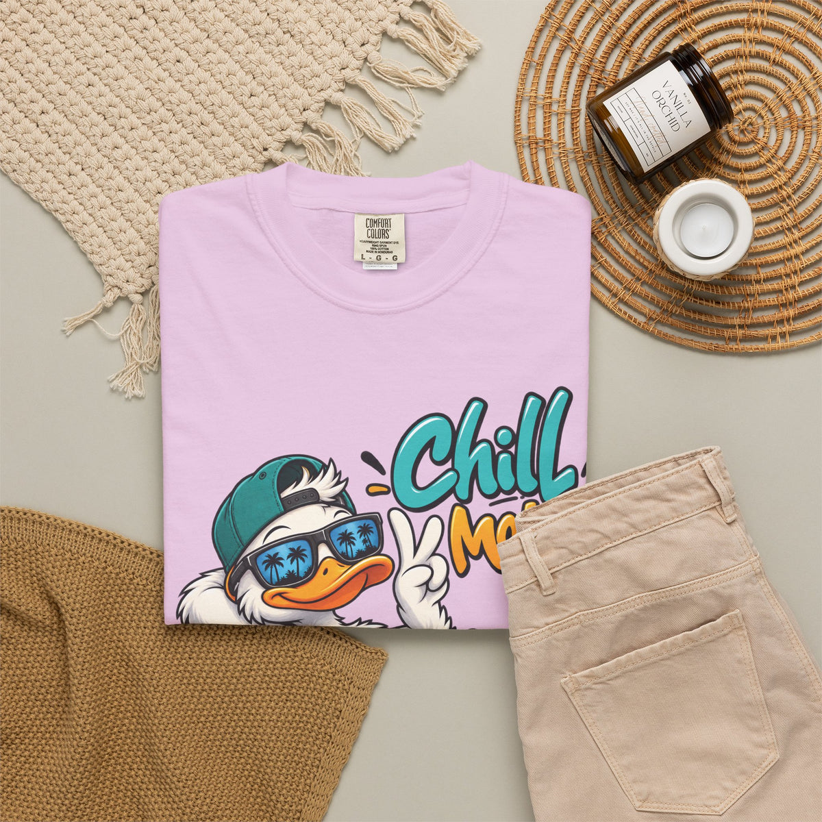 Chill Mode Duck Graphic T-Shirt | Festora Everyday