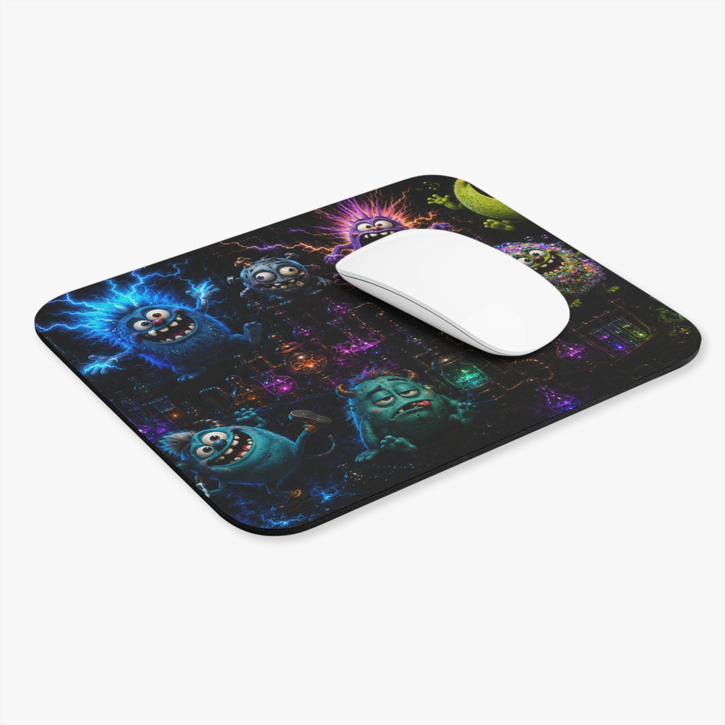 Electric Monsters Mouse Pad — Colorful Neon Creature Design