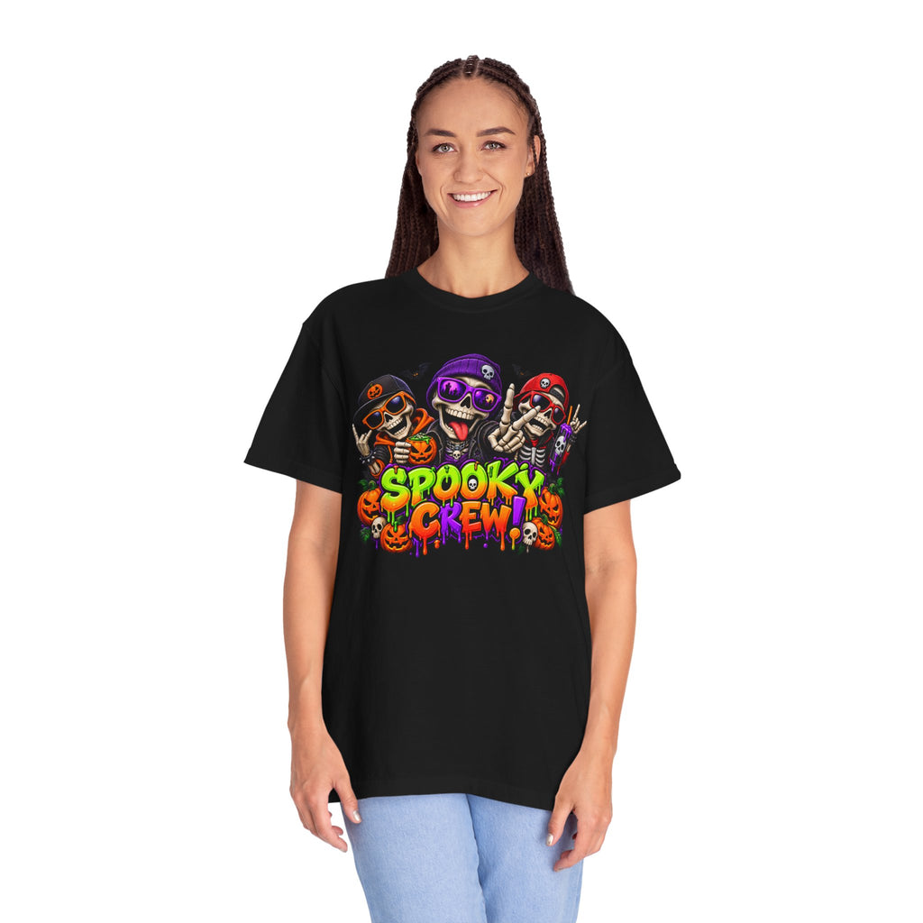 Spooky Crew Halloween T-Shirt – Funny Skeleton Graphic Tee