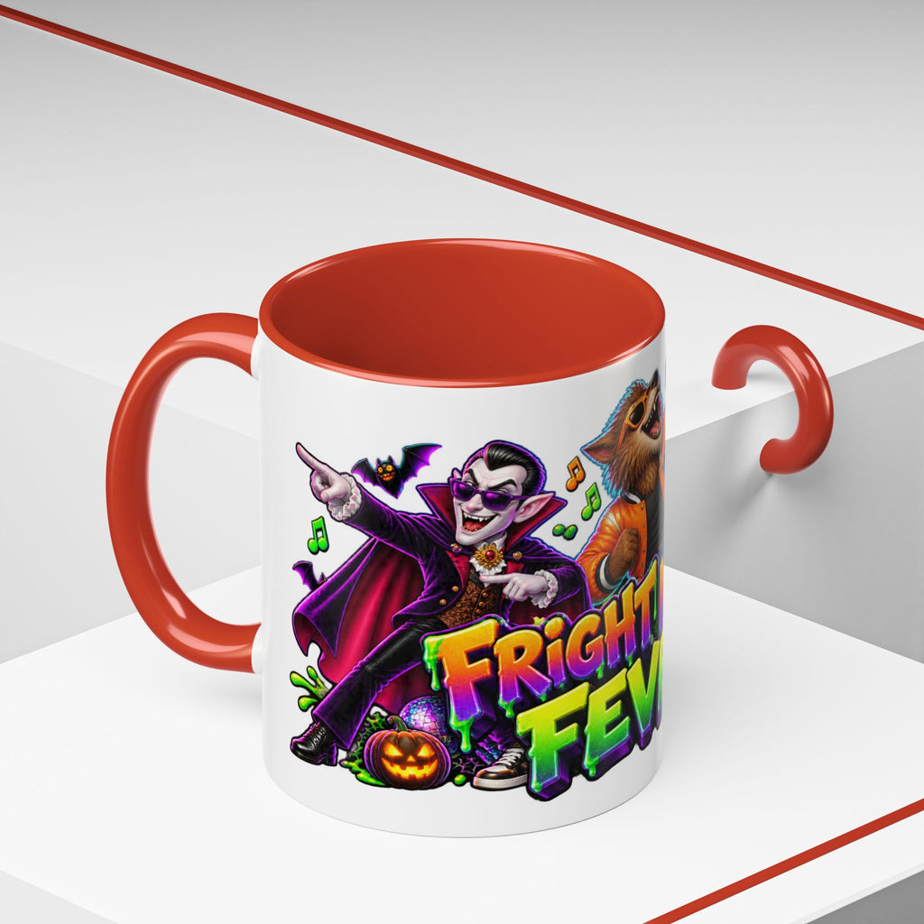 Fright Night Fever Dancing Monsters Halloween White Mug