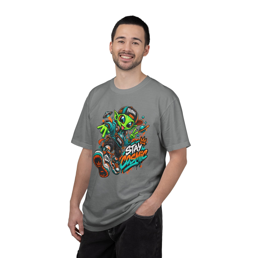 Alien Streetwear T-Shirt — “Stay Cosmic” Graphic Tee