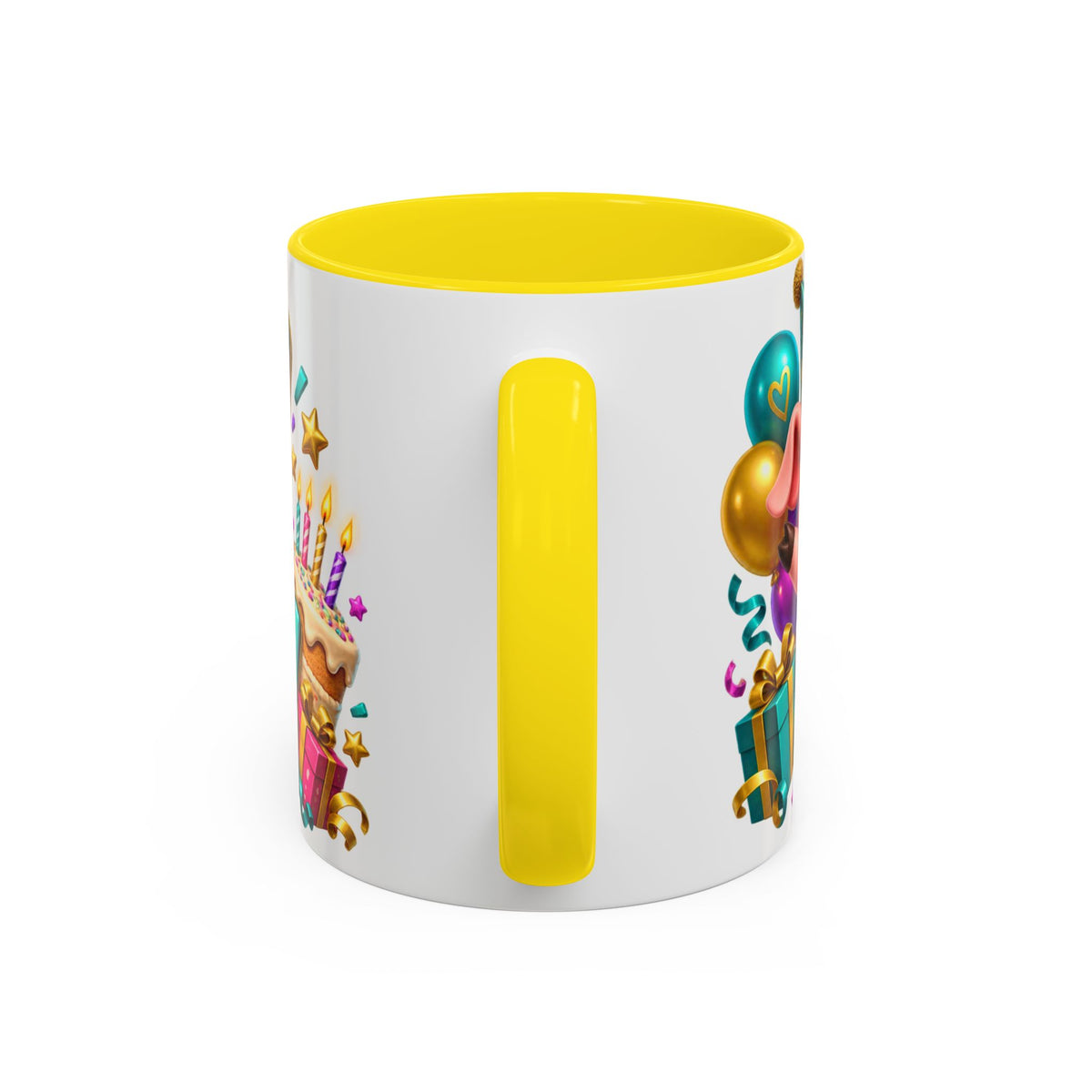 Oink! It’s Your Birthday White Mug – Cute Pig Birthday Cup, Colorful Funny Party Gift