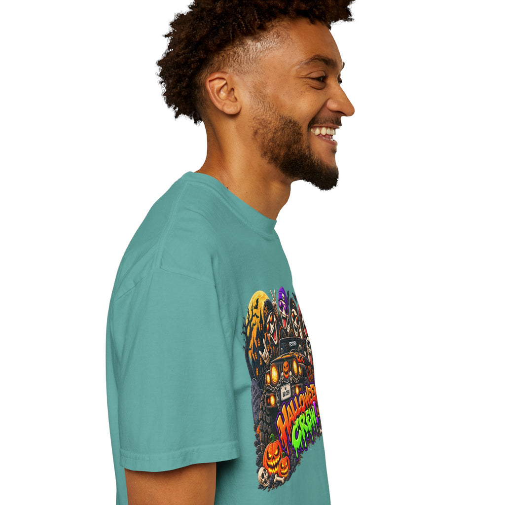 Halloween Crew T-Shirt – Skeleton Jeep Spooky Graphic Tee