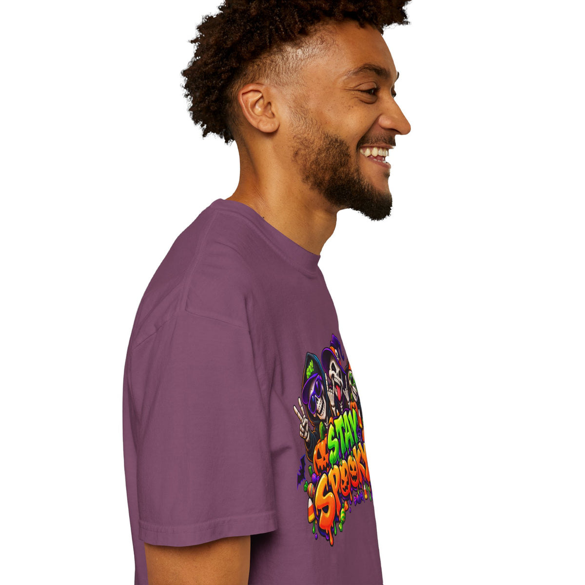 Stay Spooky Halloween T-Shirt – Funny Skeleton Crew Colorful Graphic Tee