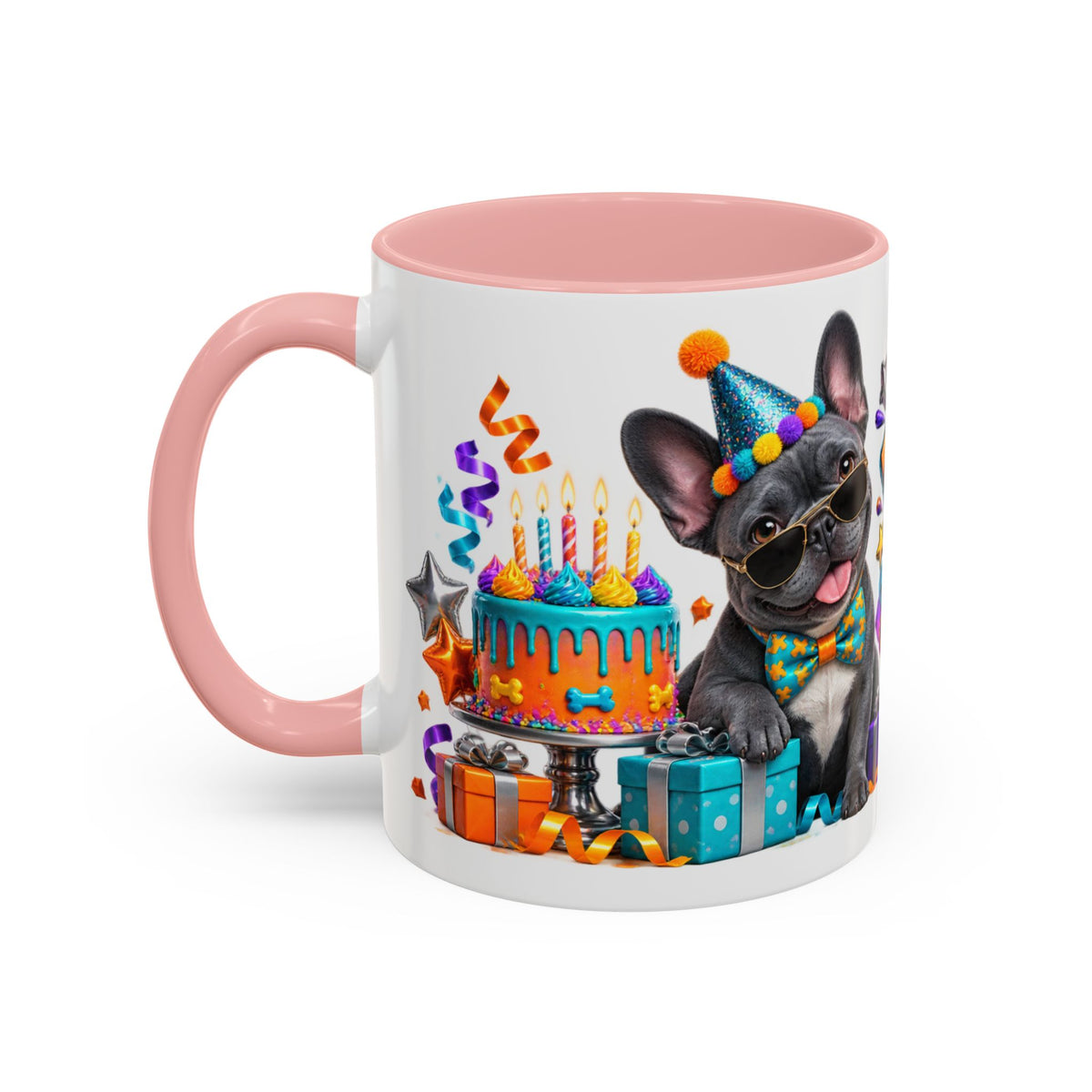 Frenchie Mode Party On French Bulldog Birthday White Mug