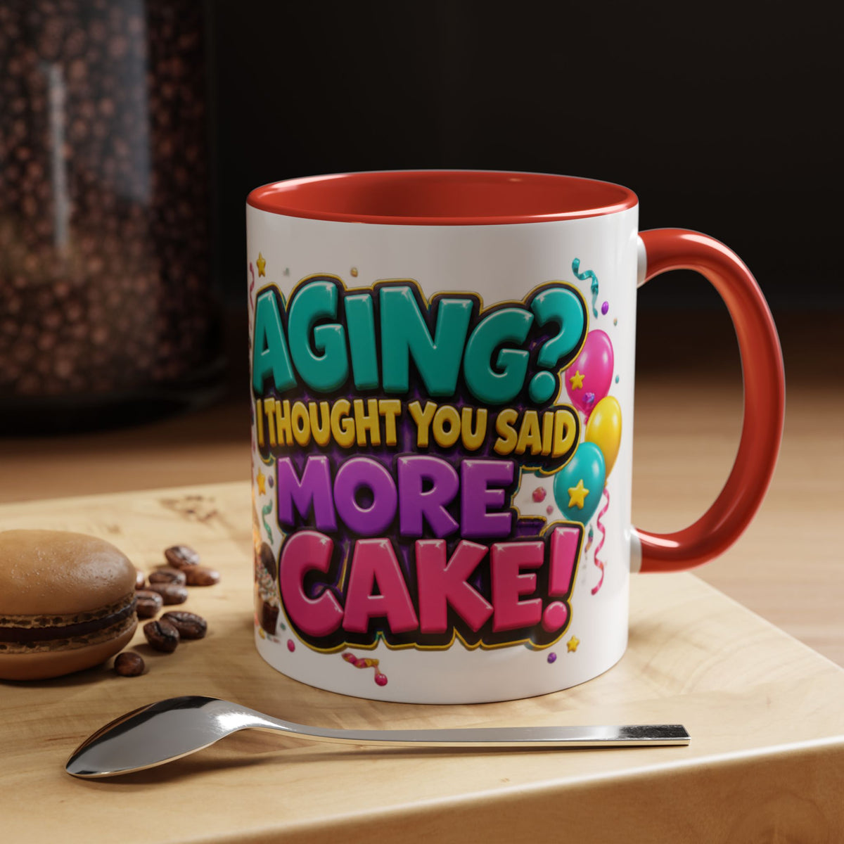 Aging I Thought You Said More Cake Pug Birthday White Mug