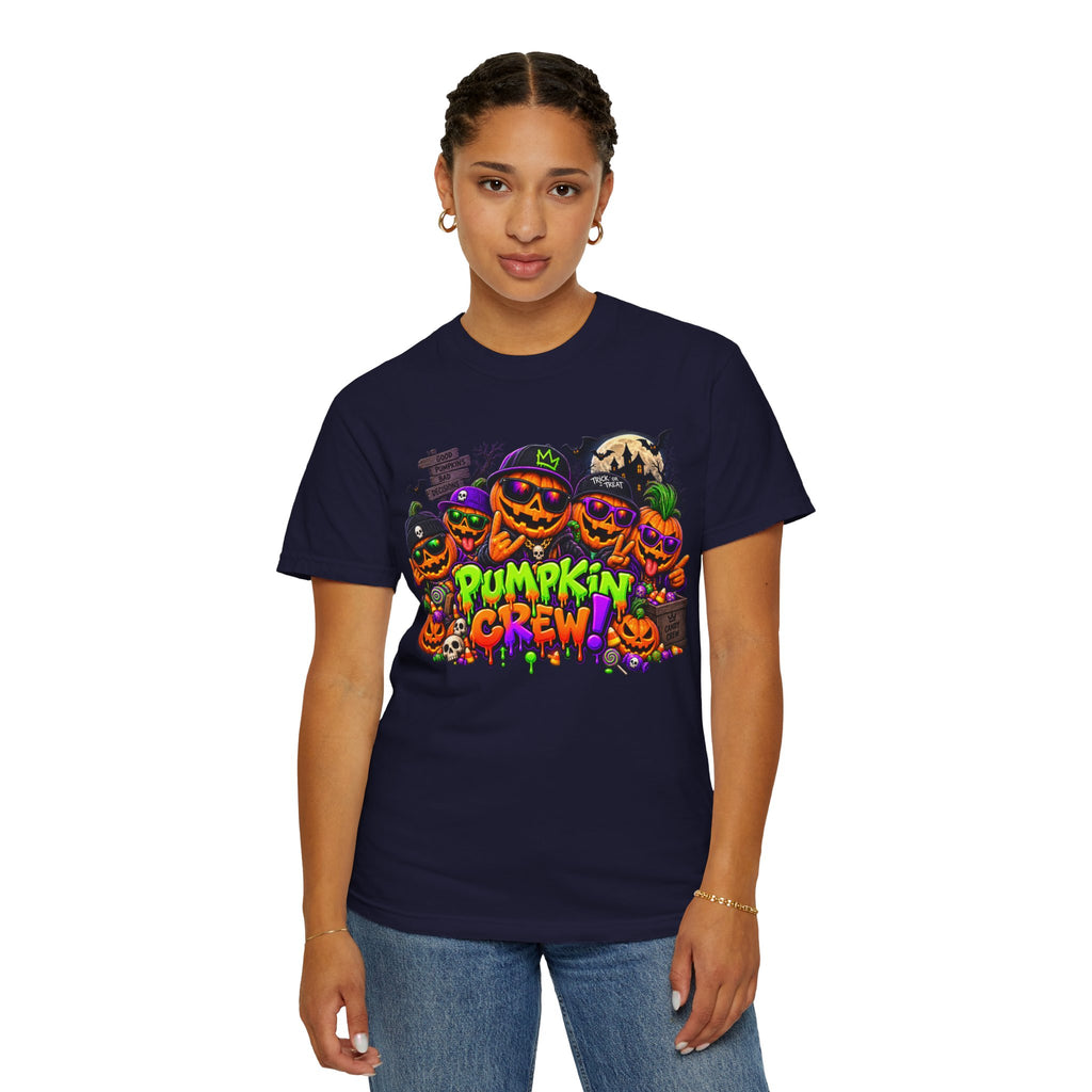 Pumpkin Crew Halloween T-Shirt – Funny Jack O’ Lantern Graphic Tee