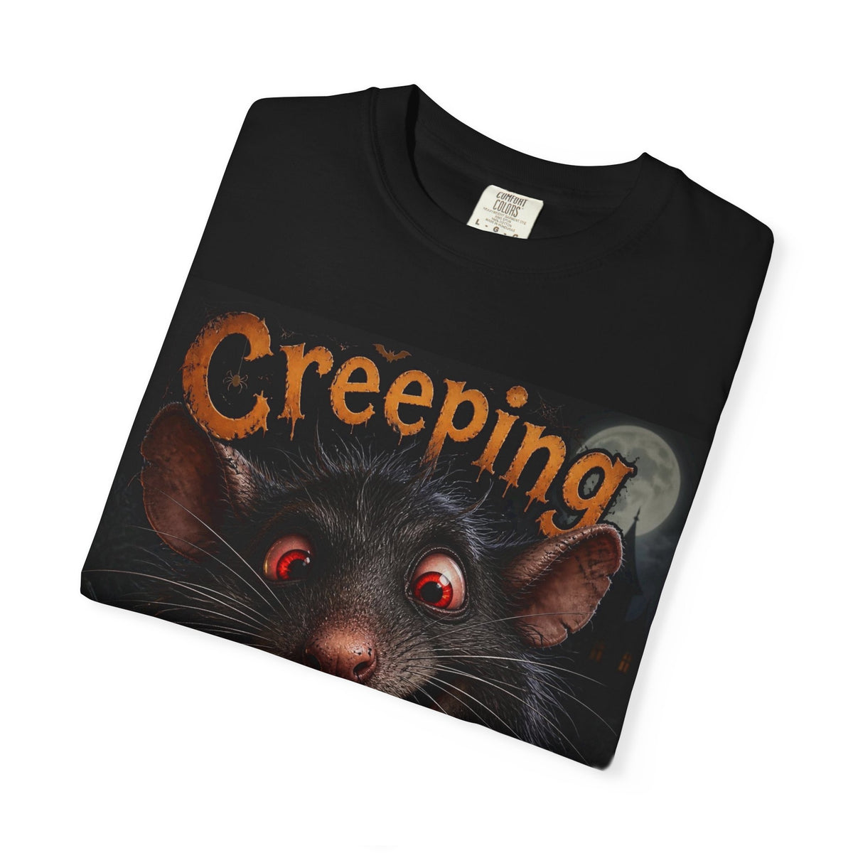 Creeping It Real Halloween T-Shirt — Vintage Spooky Rat Graphic Tee
