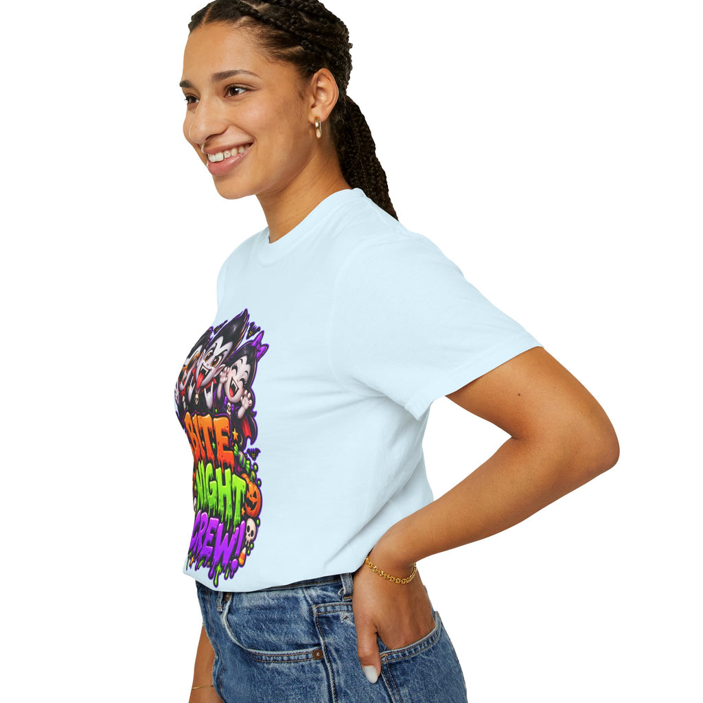 Bite Night Crew Halloween T-Shirt – Funny Vampire Graphic Tee