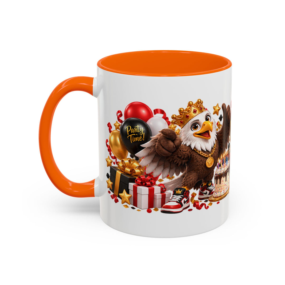 Happy Birthday Eagle Mug – Colorful 3D Birthday Gift – White Coffee Mug
