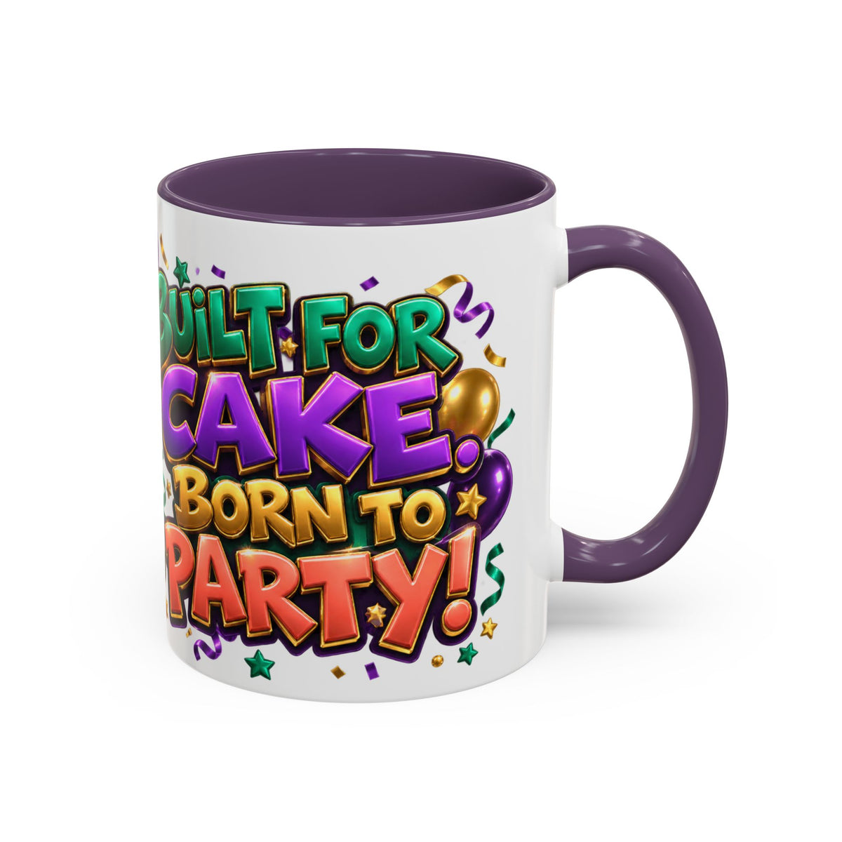 Built for Cake Born to Party French Bulldog White Mug