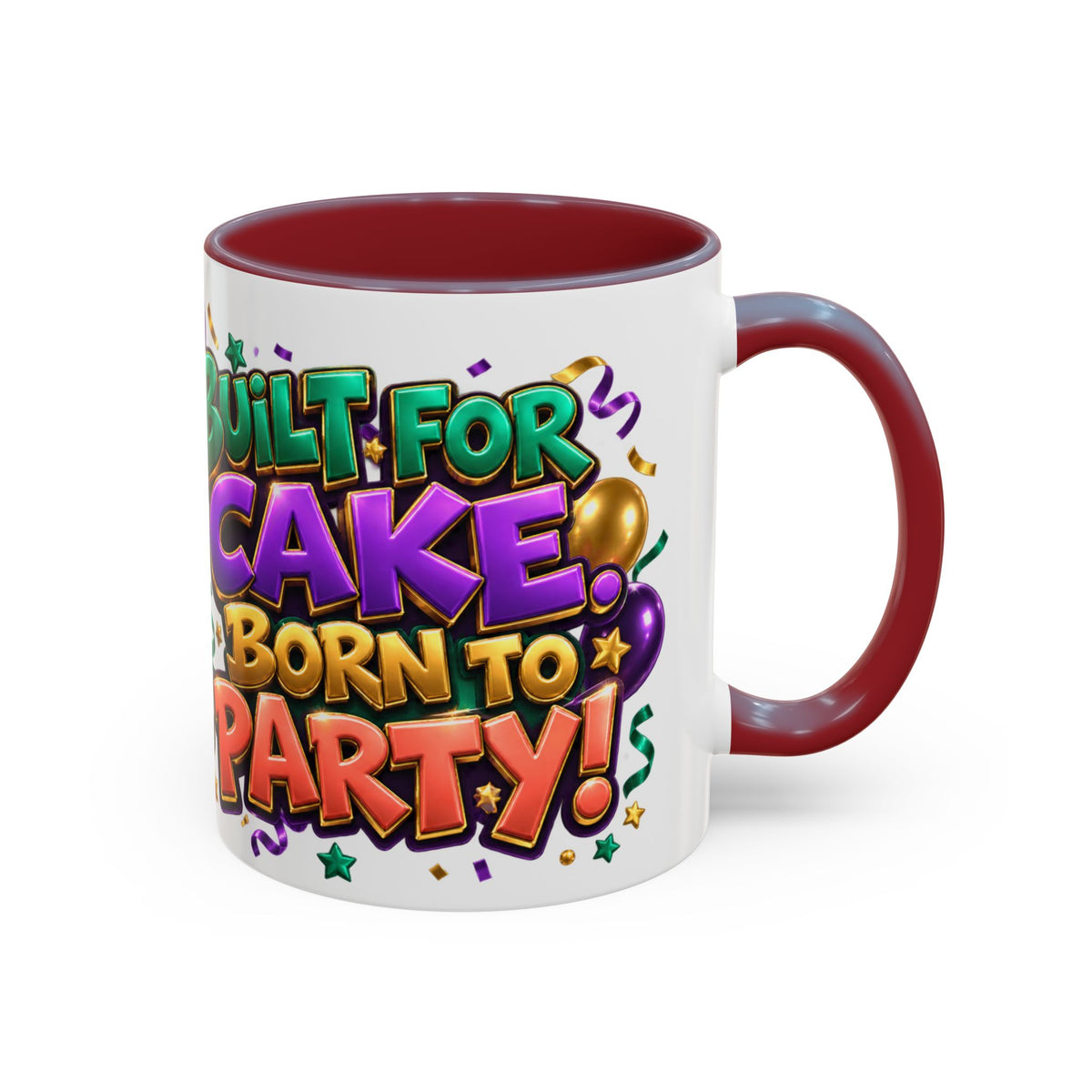Built for Cake Born to Party French Bulldog White Mug