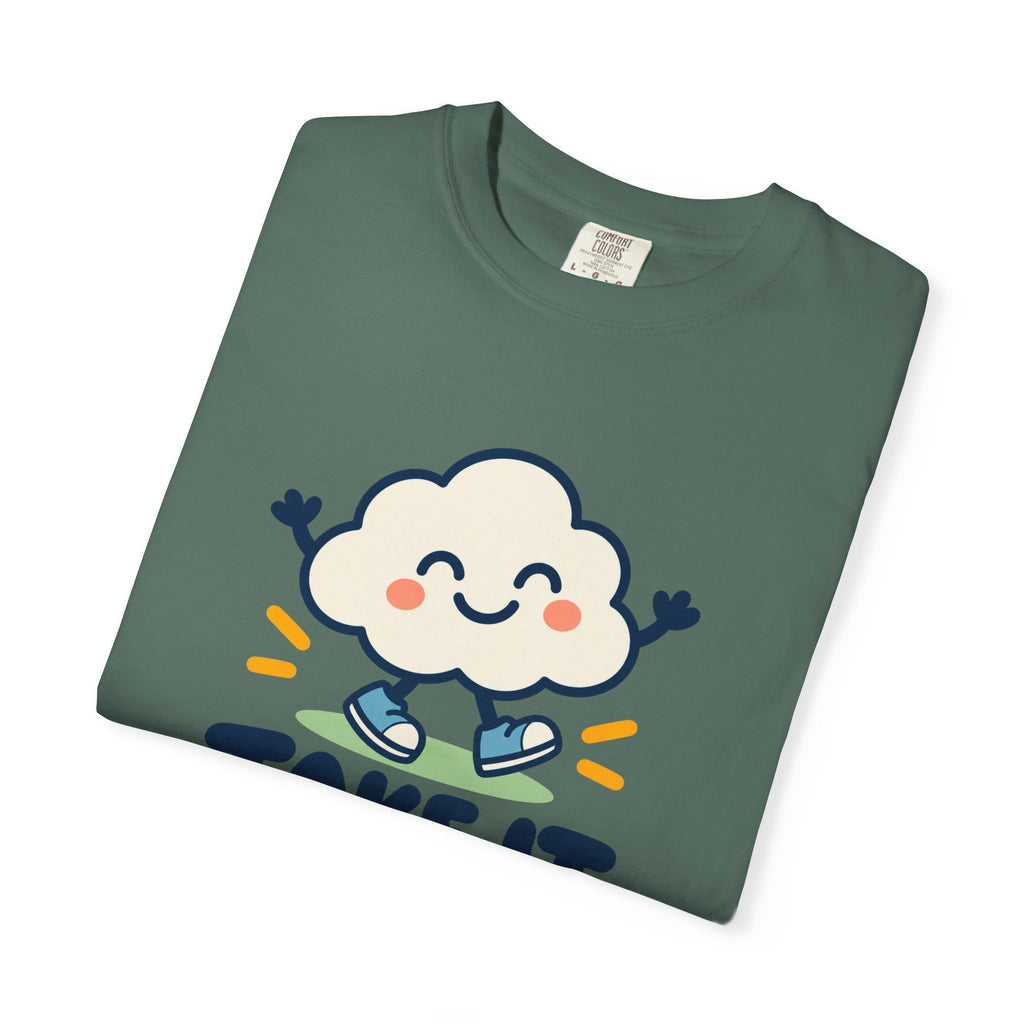 Take It Easy – Happy Cloud Graphic T-Shirt | Festora Everyday