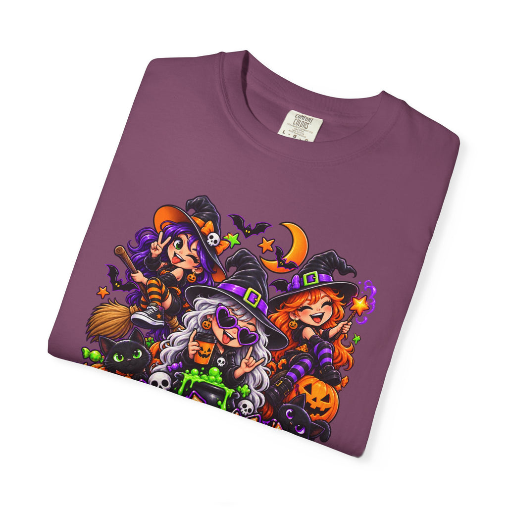 Witchy & Wild – Halloween Witch Crew Graphic T-Shirt