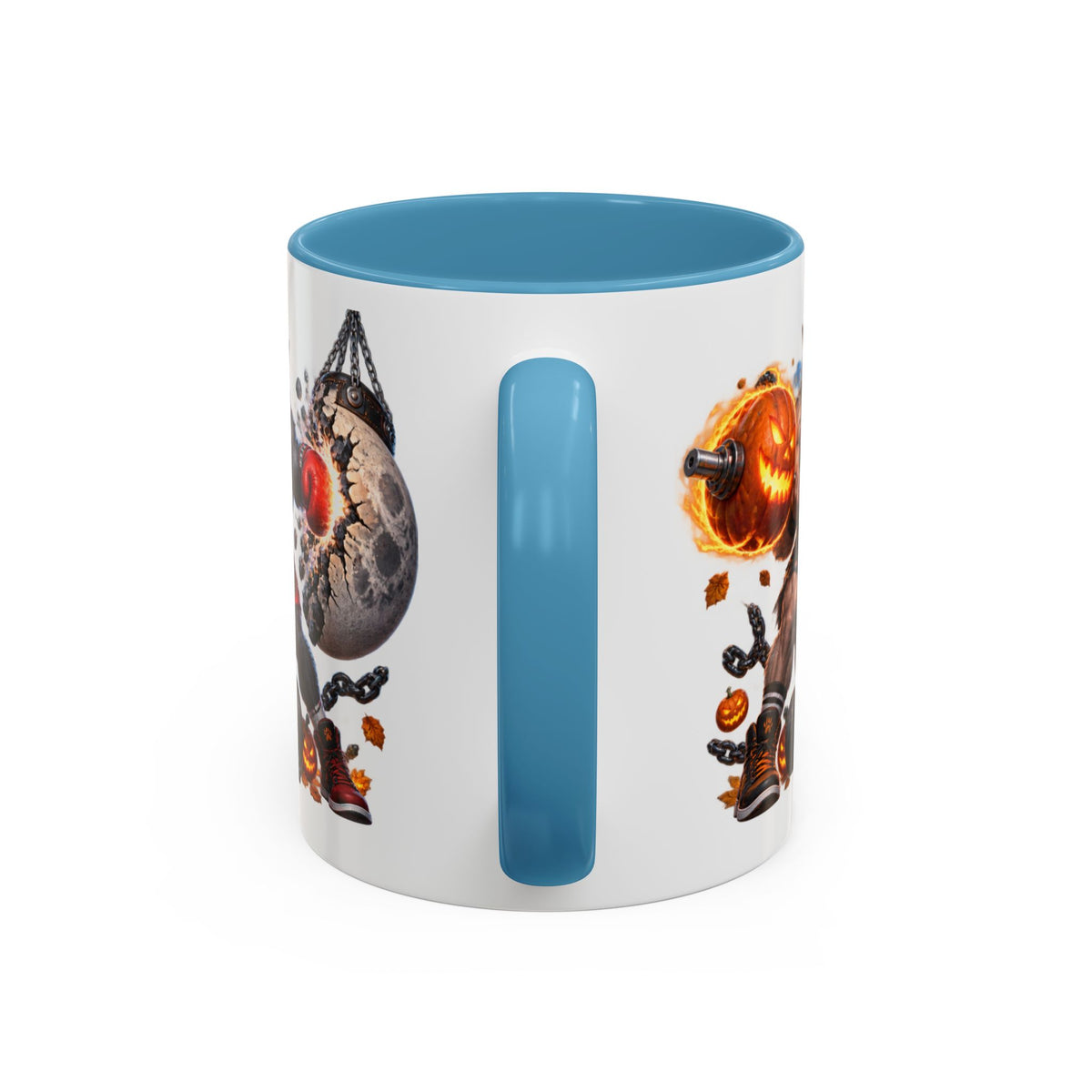 Full Moon Full Power Werewolf Gym Halloween White Mug