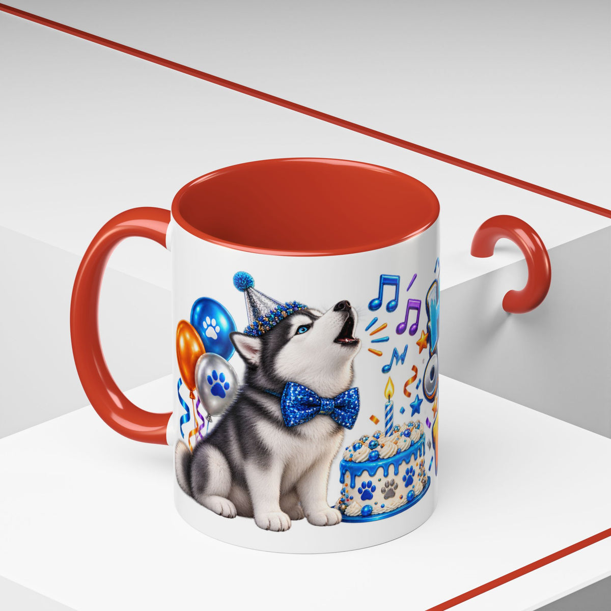 Howl Old Am I Siberian Husky Birthday White Mug