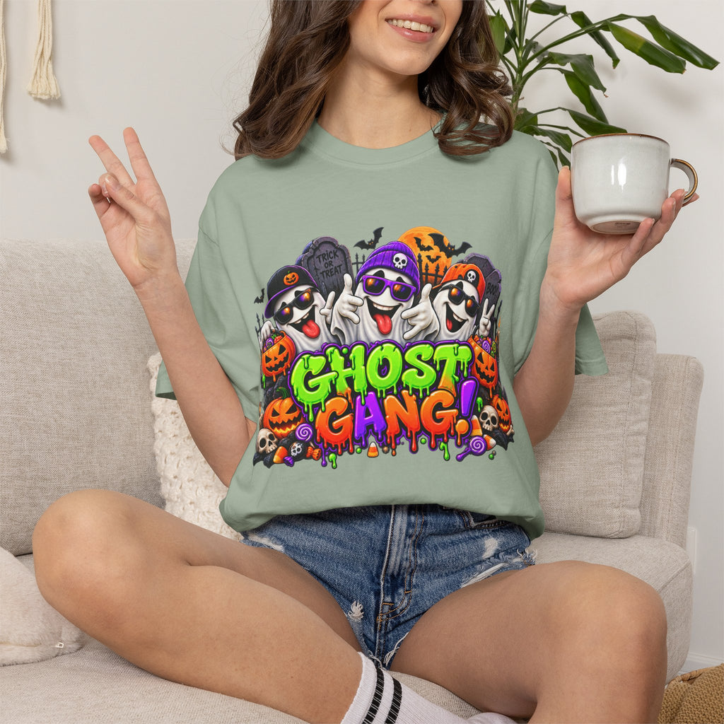 Ghost Gang Halloween T-Shirt – Funny Colorful Ghost Graphic Tee