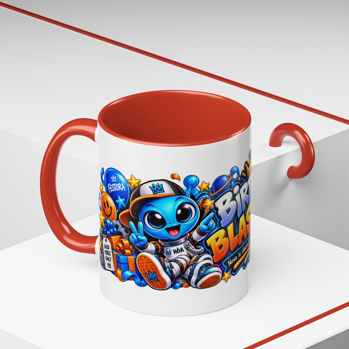 Festora Alien Birthday Mug – Birthday Blast Off Coffee Cup