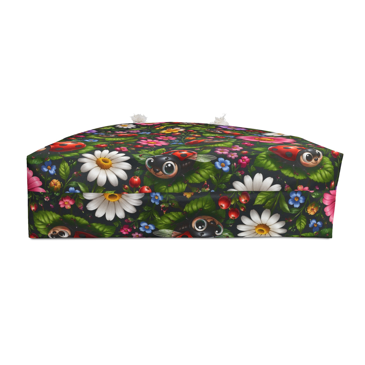 Ladybug Floral Weekender Bag — Cute Garden Travel Tote