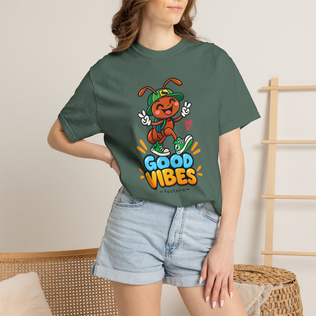 Good Vibes – Happy Ant Graphic T-Shirt