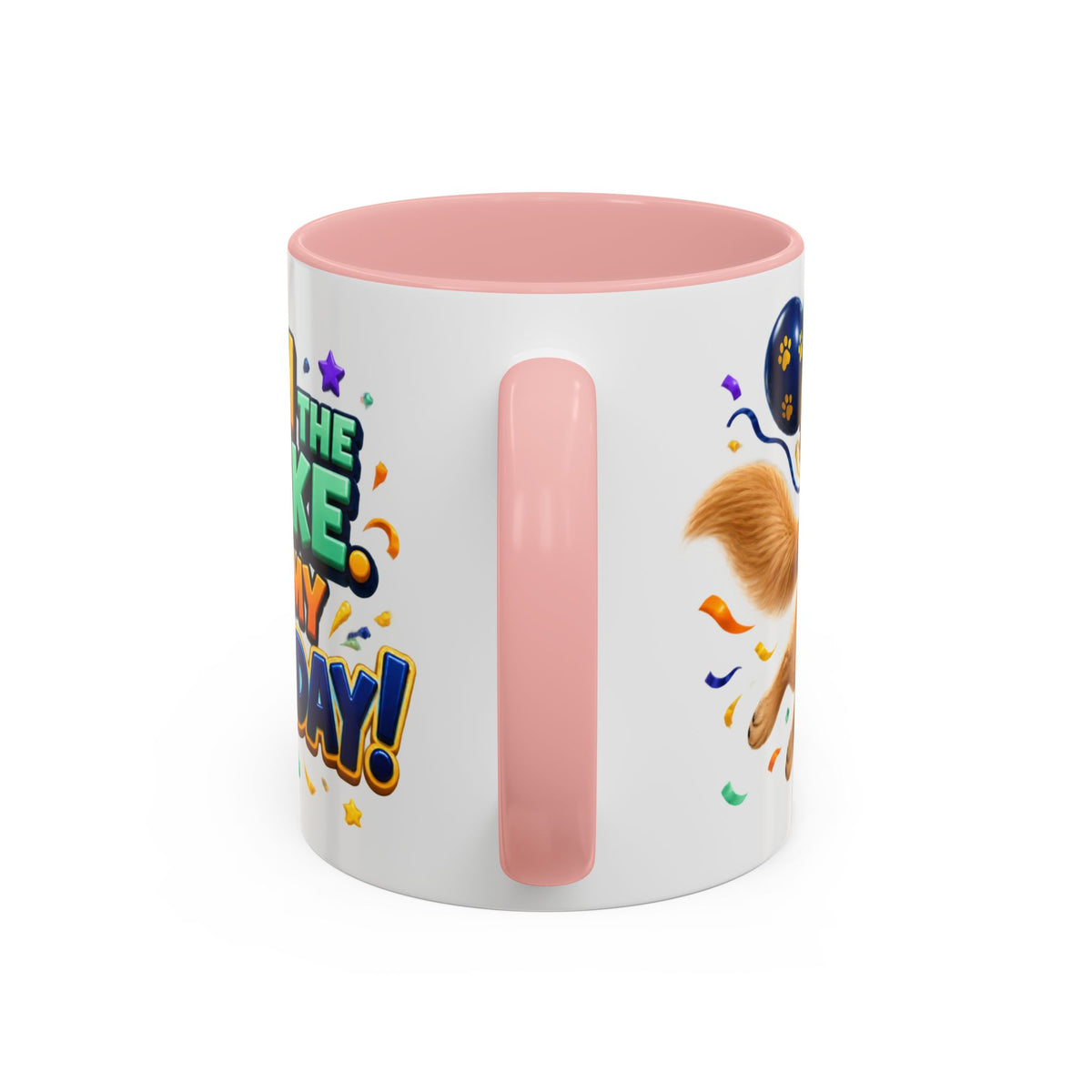 Fetch the Cake Golden Retriever Birthday White Mug