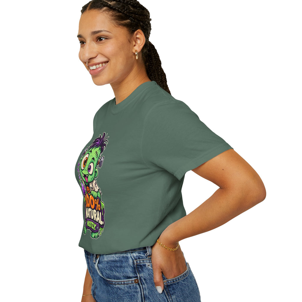 100% Natural. Mostly. – Cute Halloween Lab Monster T-Shirt