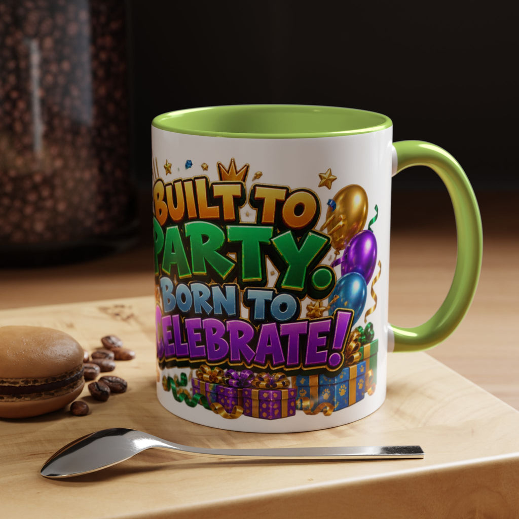 Built to Party English Bulldog Birthday White Mug