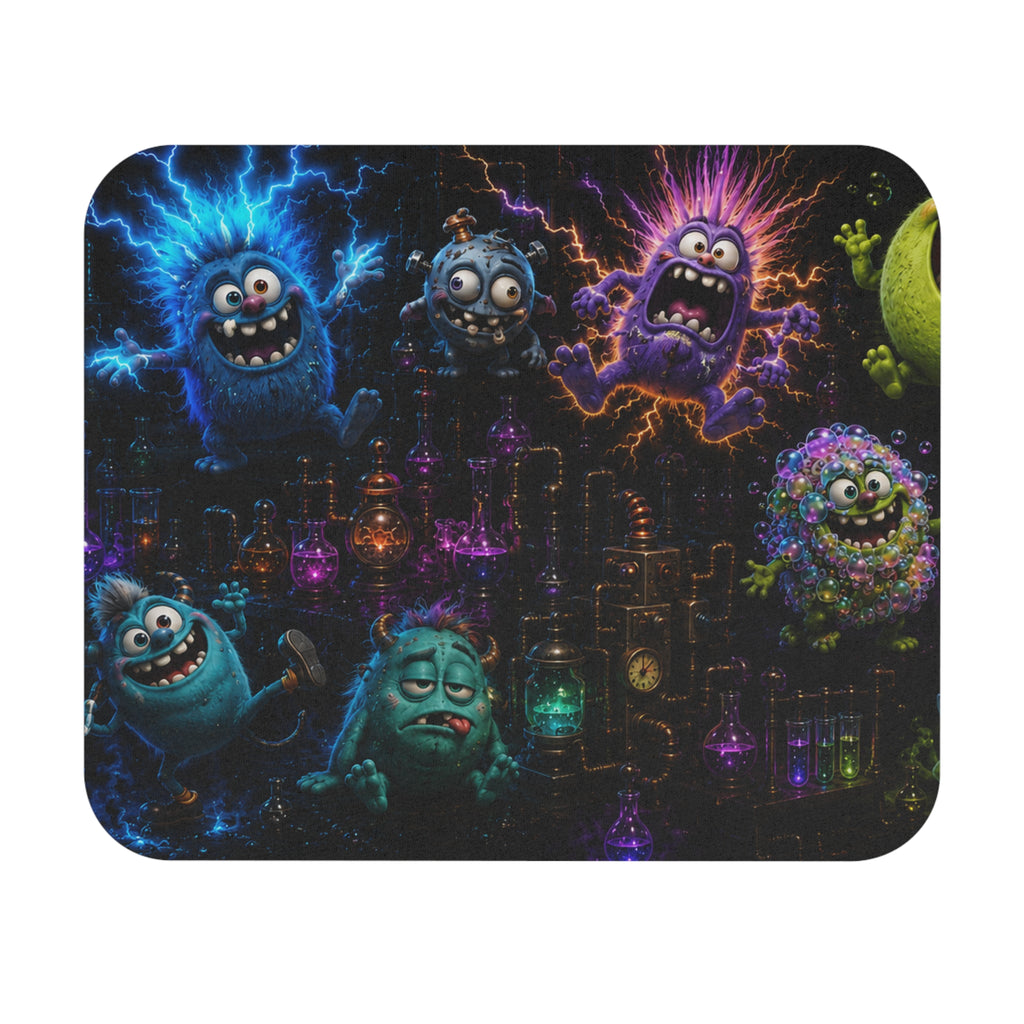 Electric Monsters Mouse Pad — Colorful Neon Creature Design