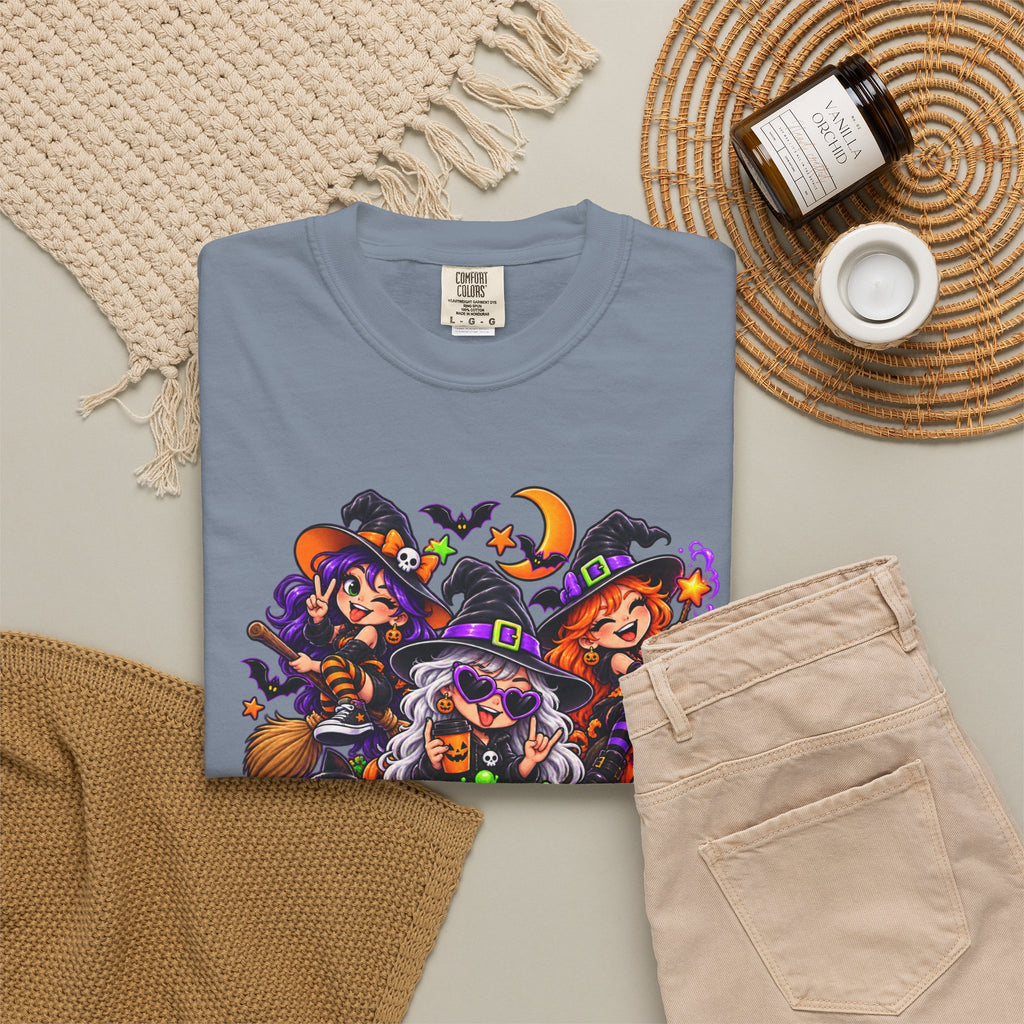 Witchy & Wild – Halloween Witch Crew Graphic T-Shirt