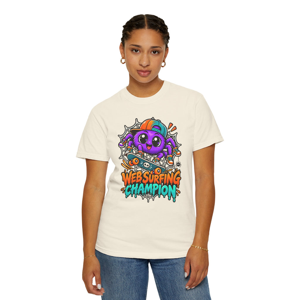 Web Surfing Champion – Cute Halloween Spider T-Shirt