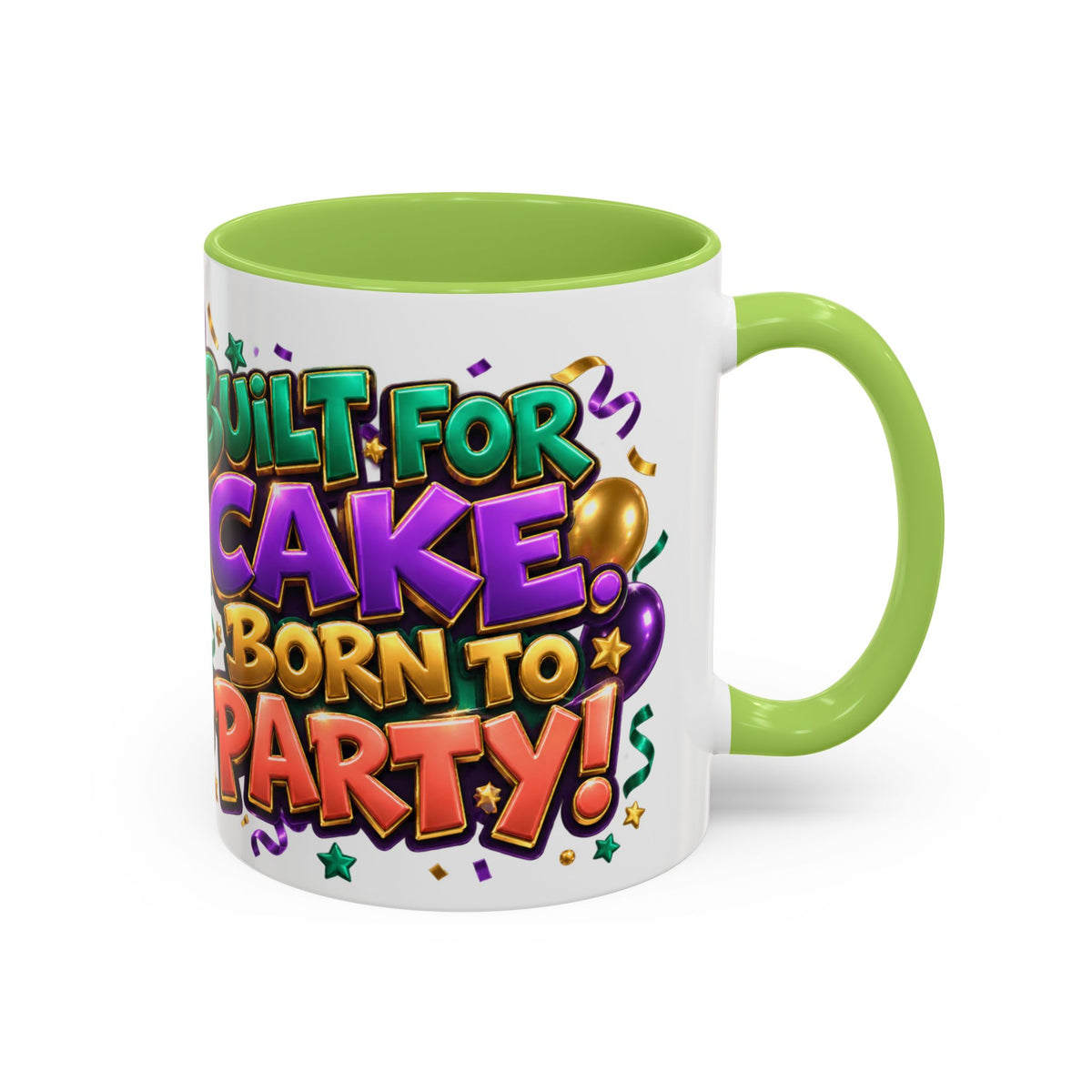 Built for Cake Born to Party French Bulldog White Mug