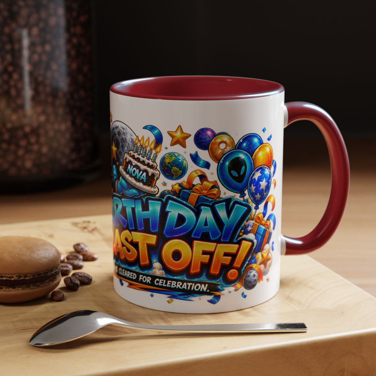 Festora Alien Birthday Mug – Birthday Blast Off Coffee Cup