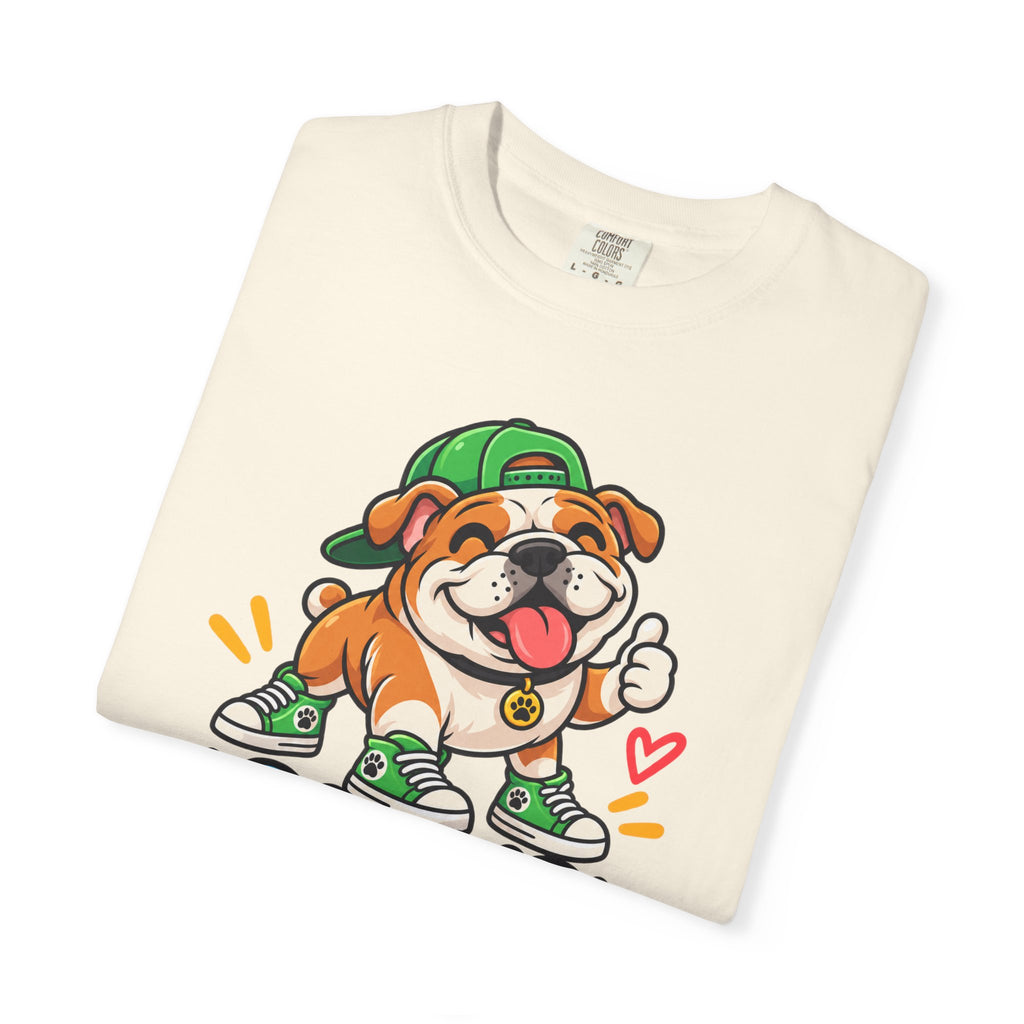 Bark If Happy – Cute Bulldog Graphic T-Shirt