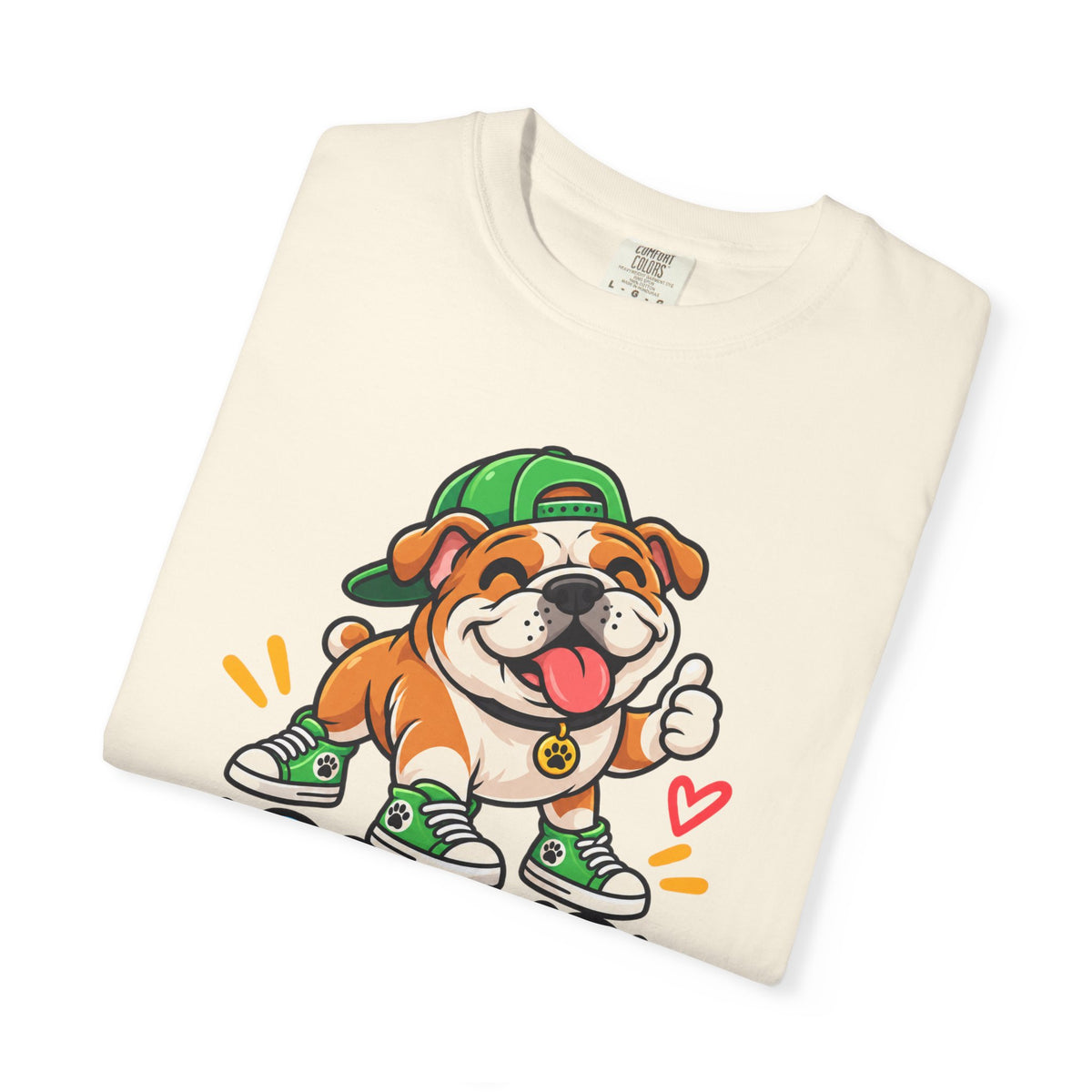 Bark If Happy – Cute Bulldog Graphic T-Shirt