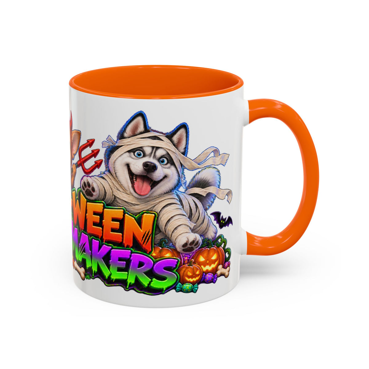 Howl-O-Ween Troublemakers Costume Dogs Halloween White Mug