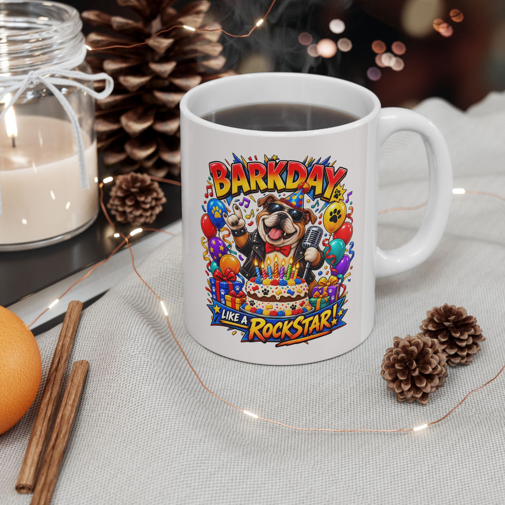 Birthday Celebration Mug — Colorful Balloons & Confetti Ceramic Coffee Cup (11oz, 15oz)
