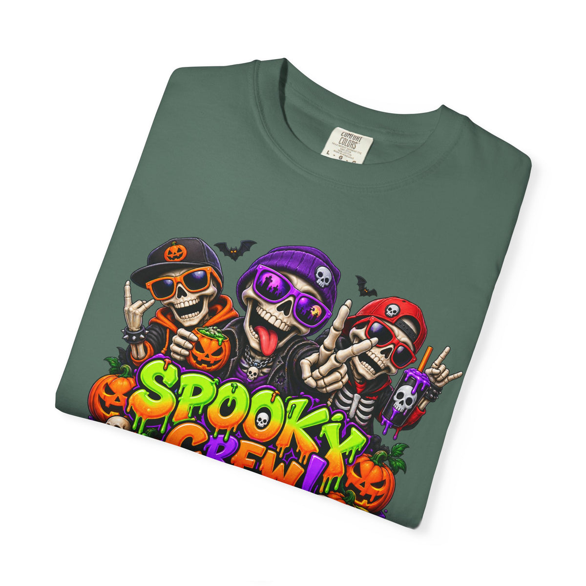 Spooky Crew Halloween T-Shirt – Funny Skeleton Graphic Tee