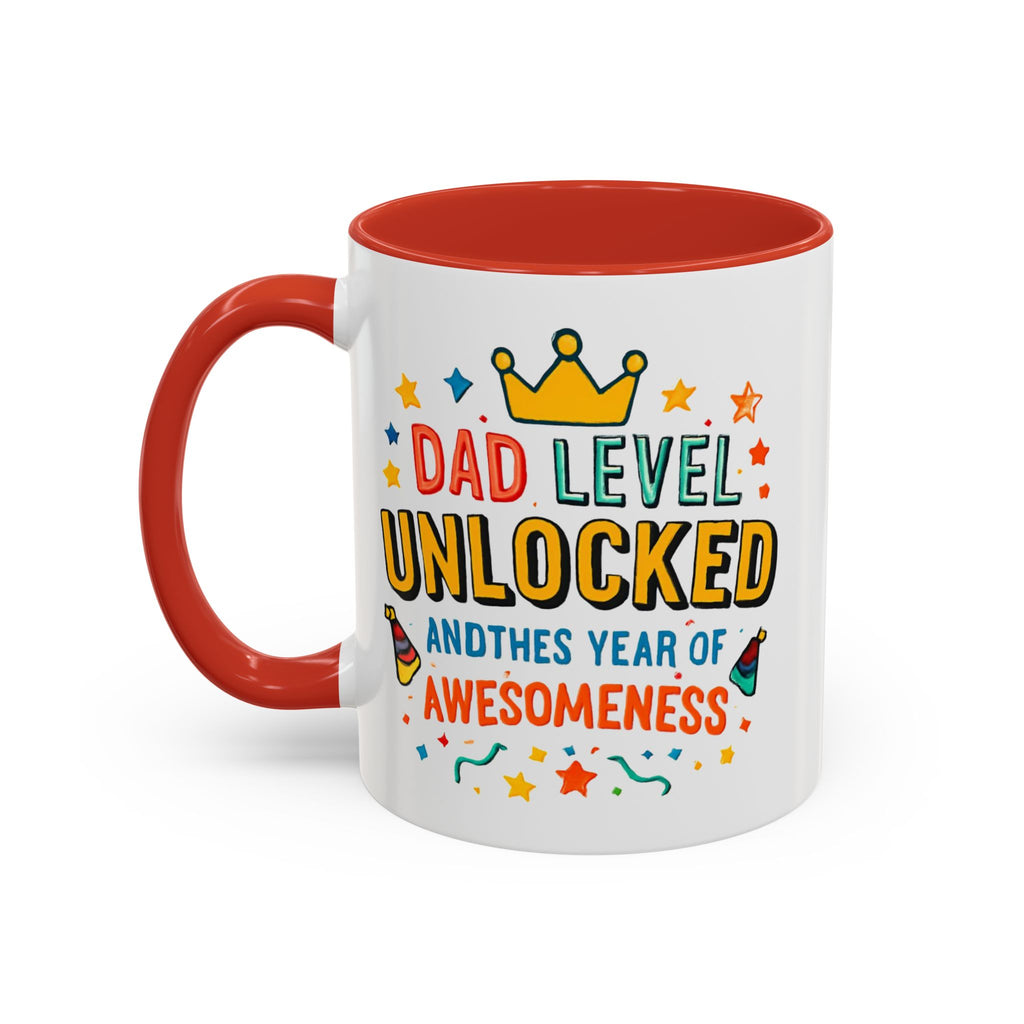 Dad Level Unlocked Coffee Mug – Funny Father’s Day 11/15oz Accent Mug