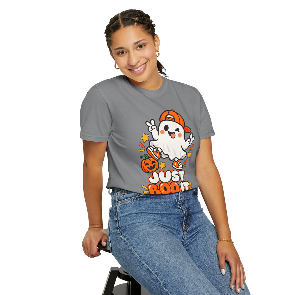 Just Boo It Halloween T-Shirt | Cute Skater Ghost Graphic Tee