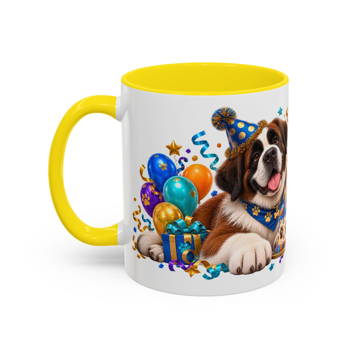 Big Dog Big Wishes Saint Bernard Birthday White Mug
