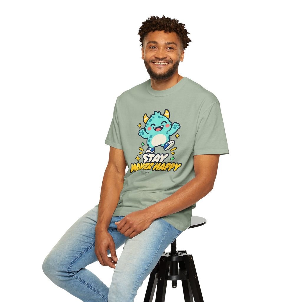 Stay Monster Happy – Cute Monster Graphic T-Shirt