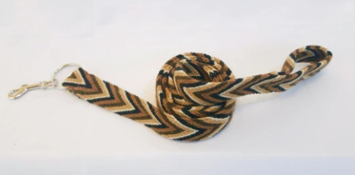 Brown Handmade Wayuu Dog Leash – Woven Pet Lead