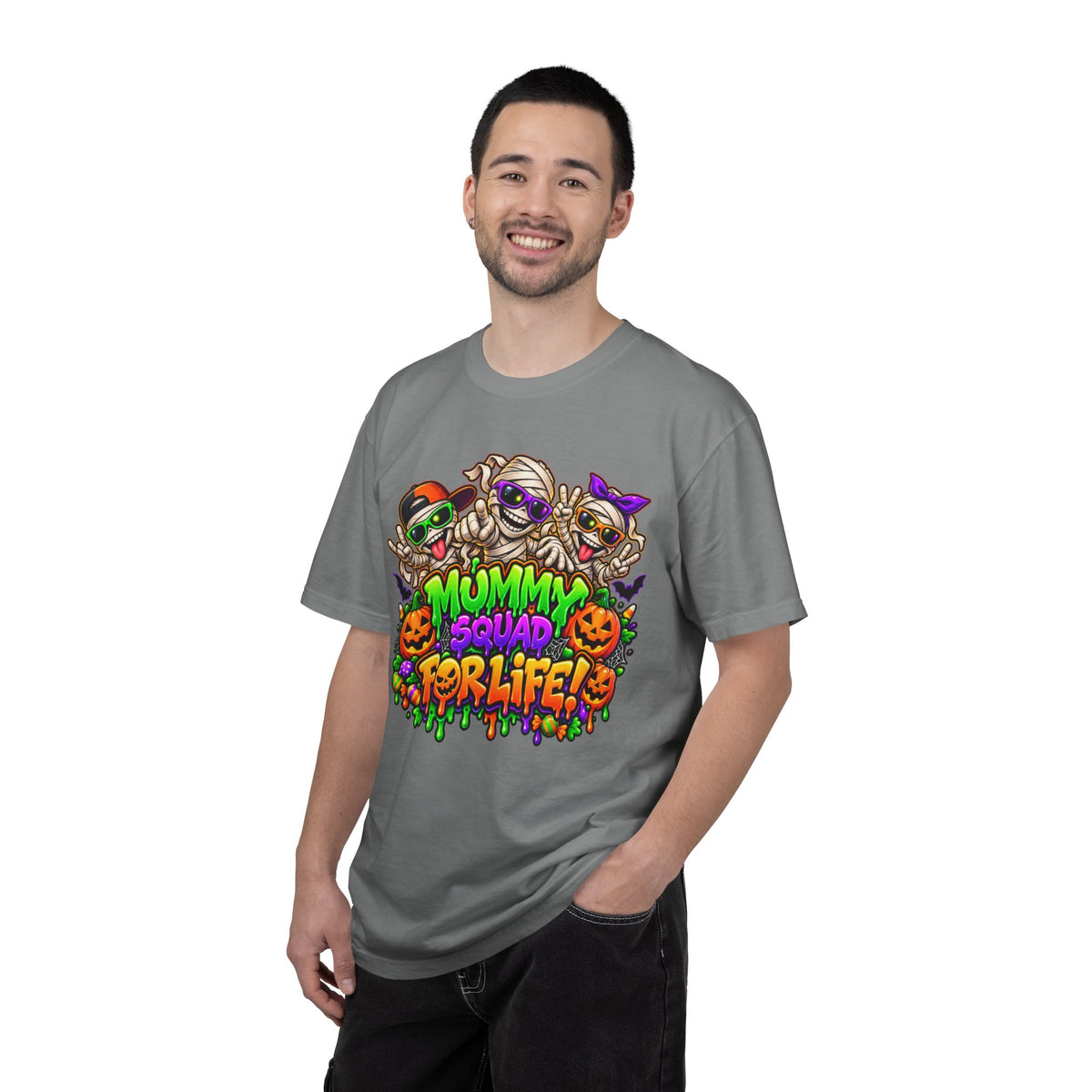 Mummy Squad For Life Halloween T-Shirt – Funny Colorful Mummy Graphic Tee