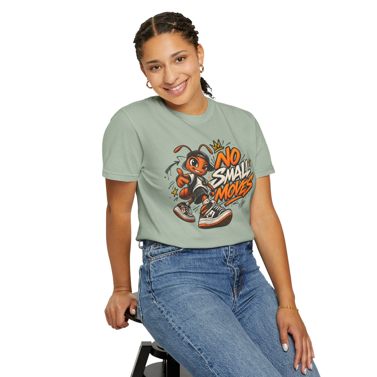 No Small Moves T-Shirt — Retro Sneaker Character Graphic Tee