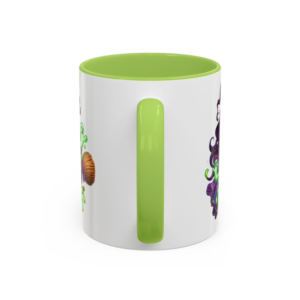 Brewing Up Trouble Witches Halloween White Mug