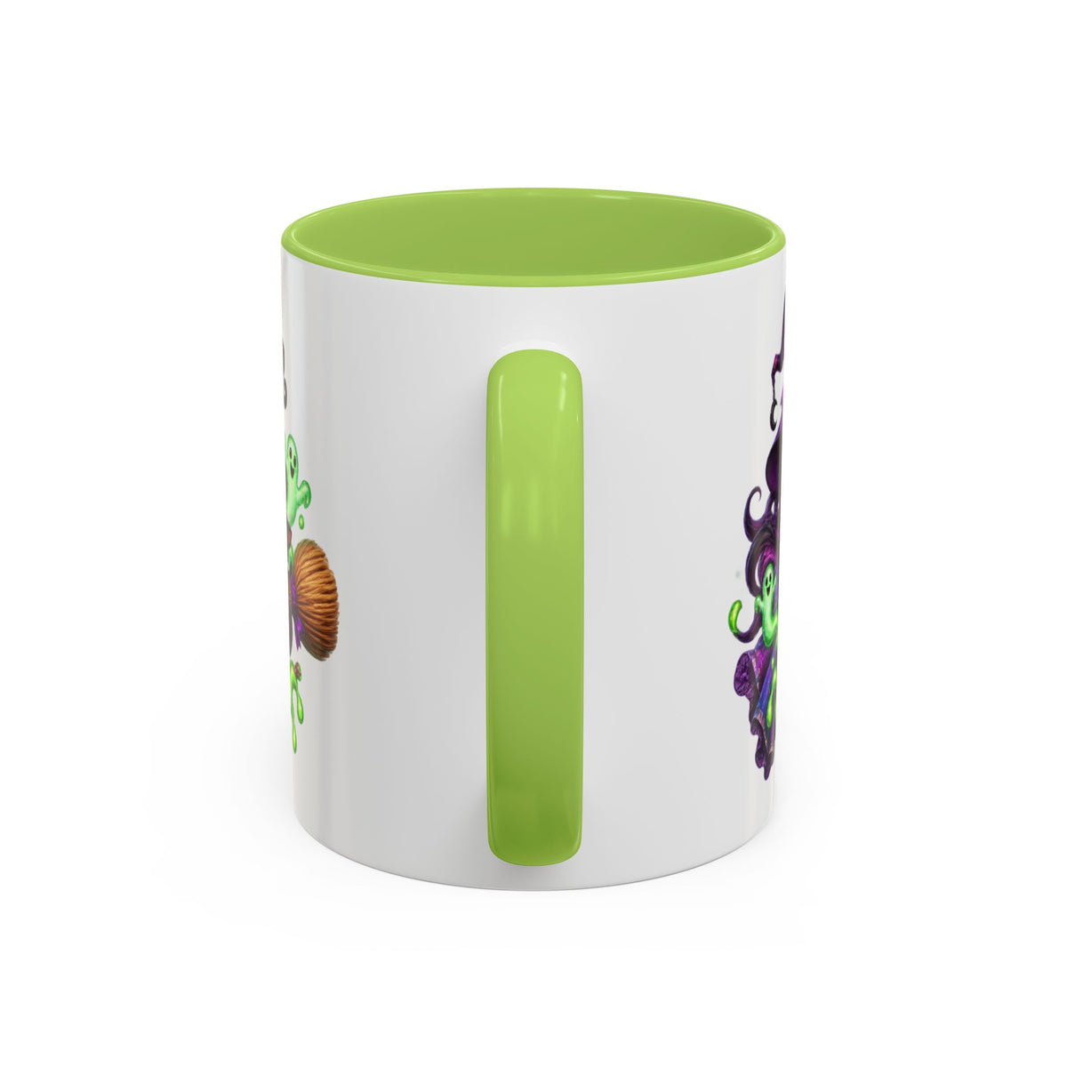 Brewing Up Trouble Witches Halloween White Mug
