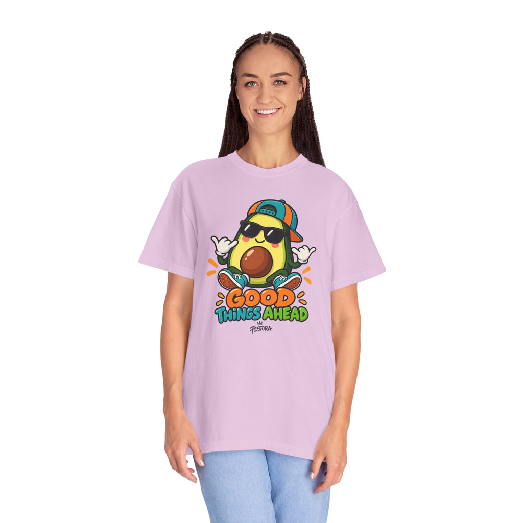 Good Things Ahead Avocado Graphic T-Shirt | Festora Everyday