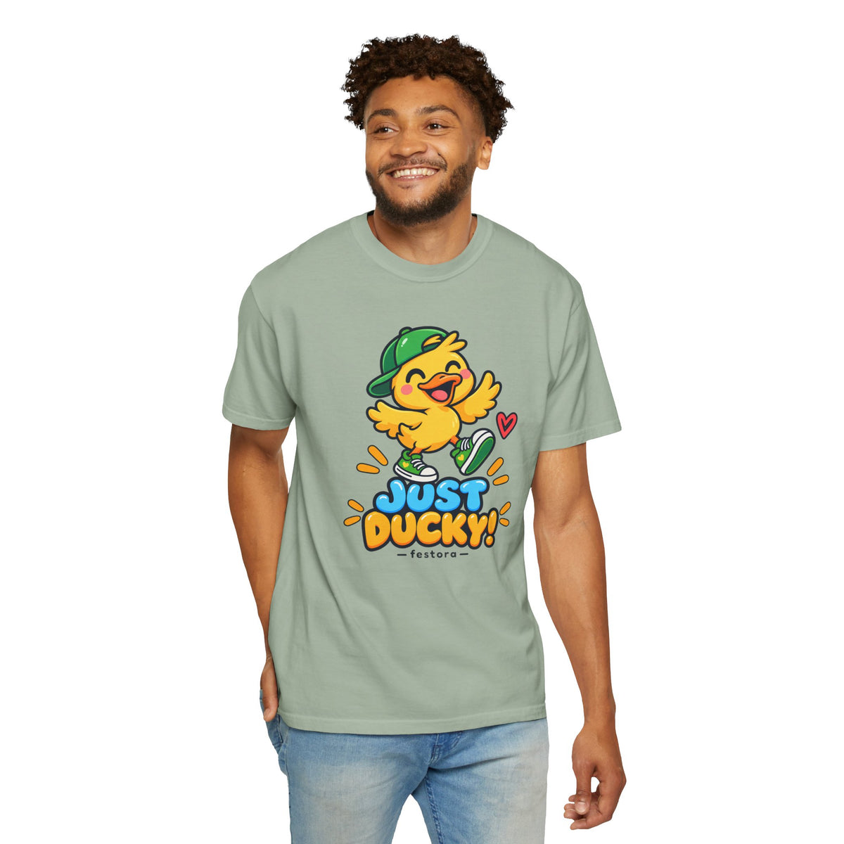 Just Ducky! – Cute Happy Duck Graphic T-Shirt